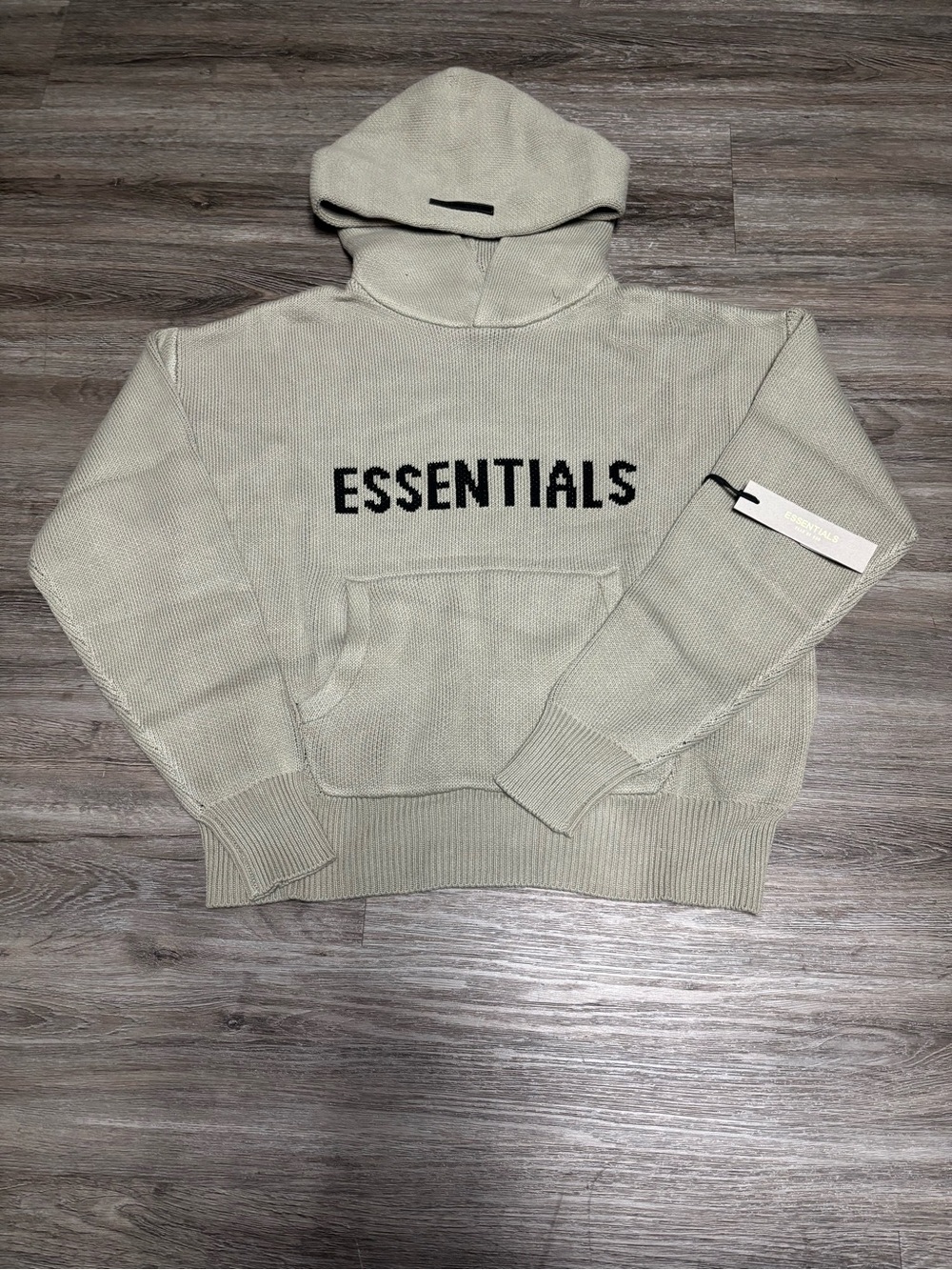 Ss21 fear of god essentials Pistachio knit hoodie
